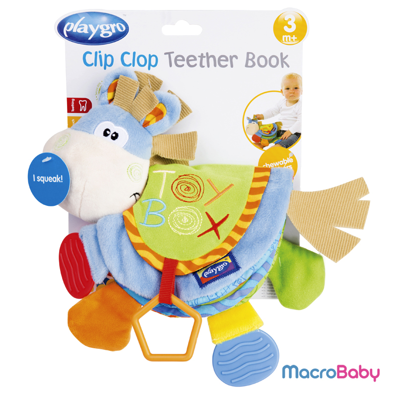 Clip Clop Teether Book Playgro