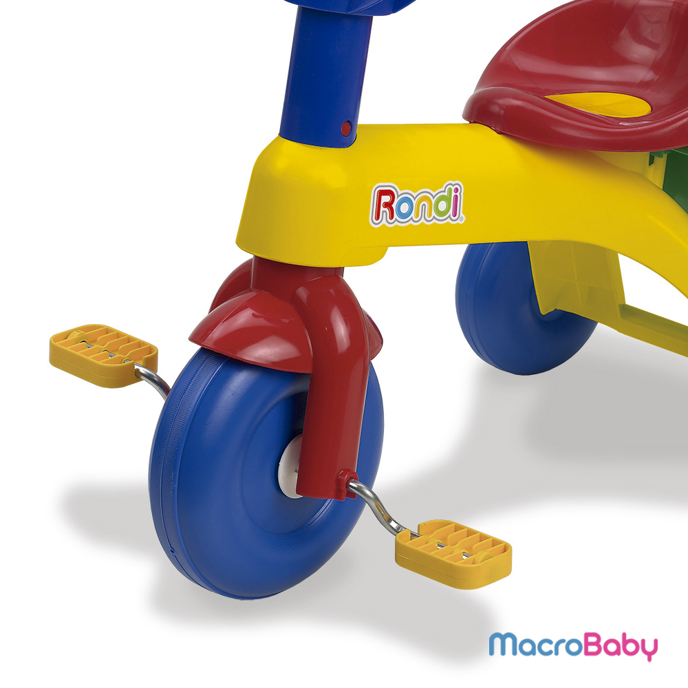 Triciclo infantil niño barral de empuje Rondi Primer Triciclo Amarillo