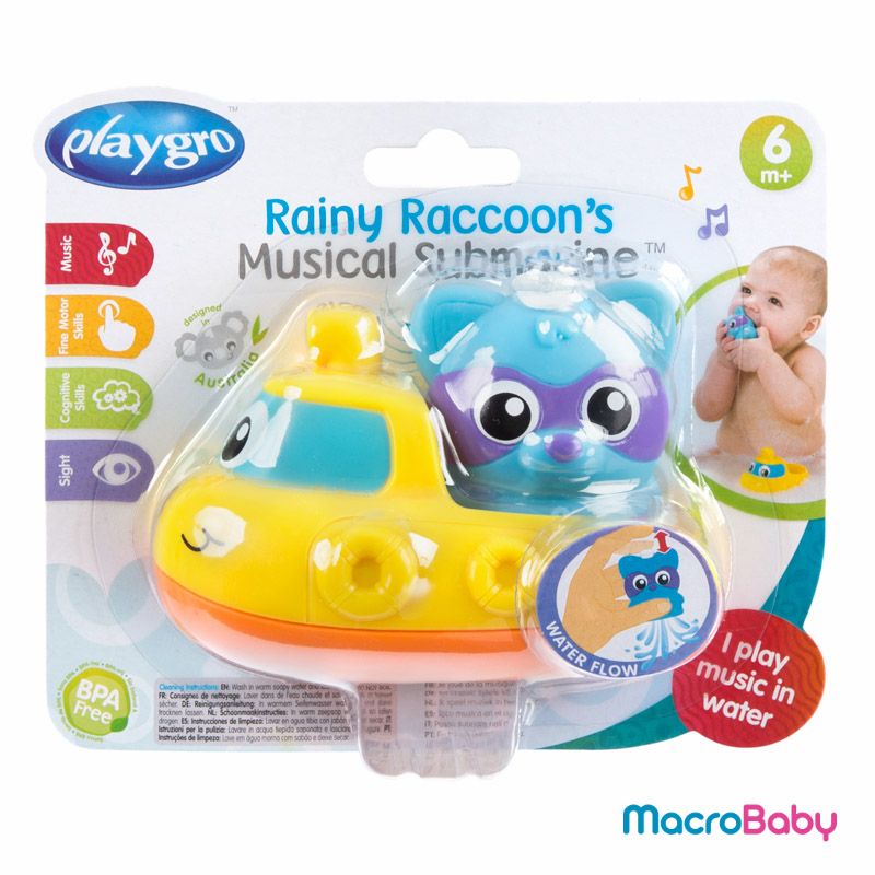 Rainy raccoon's musical submarine Playgro - MacroBaby