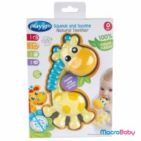 Squeak and soothe natural teether Playgro - MacroBaby