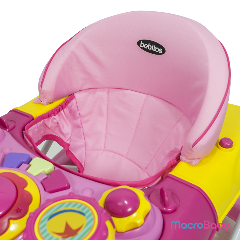 Andador De Bebé Con Luces Y Sonido Altura Regulable Xg6988 Rosa