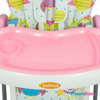 Silla para comer Confort rosa con lechuzas Bebitos - MacroBaby