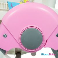 Silla para comer Confort rosa con lechuzas Bebitos - MacroBaby