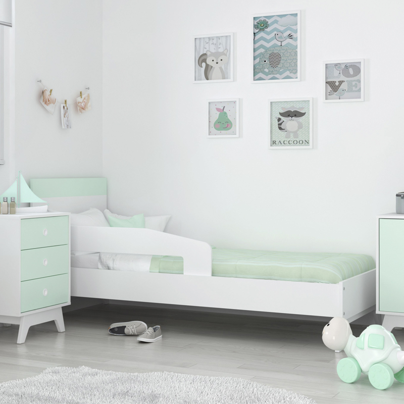 Cama infantil 1 plaza serie Fragancia blanca La Valenziana