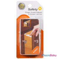 Traba para cajones y puertas finger guard cabinet latch 8pk Safety 1st