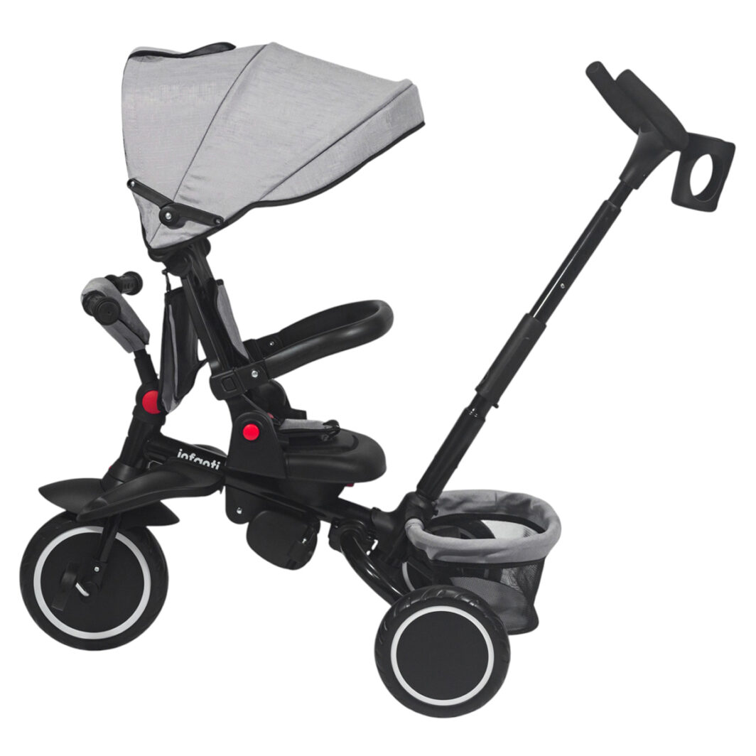 Triciclo convertible plegable Infanti JY-T08E gris