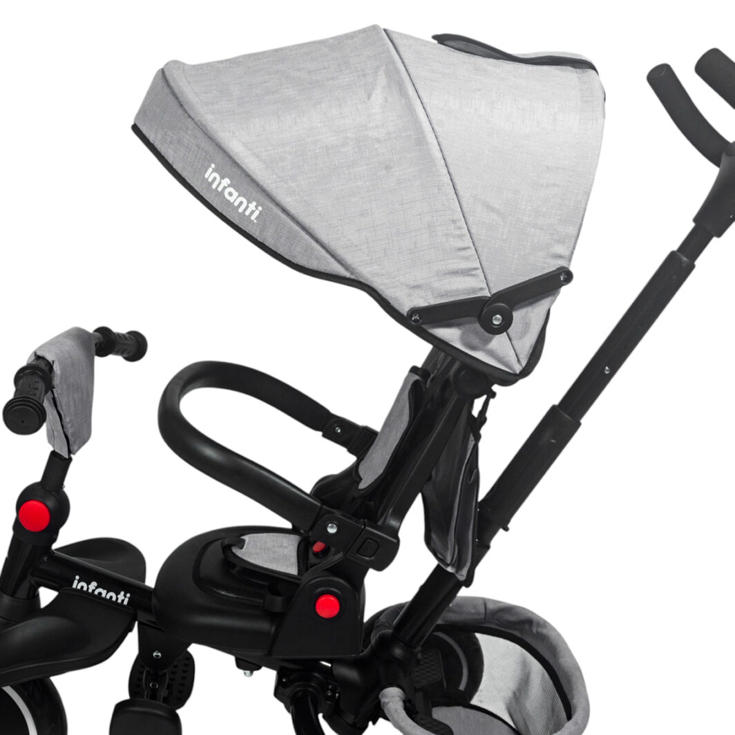Triciclo convertible plegable Infanti JY-T08E gris
