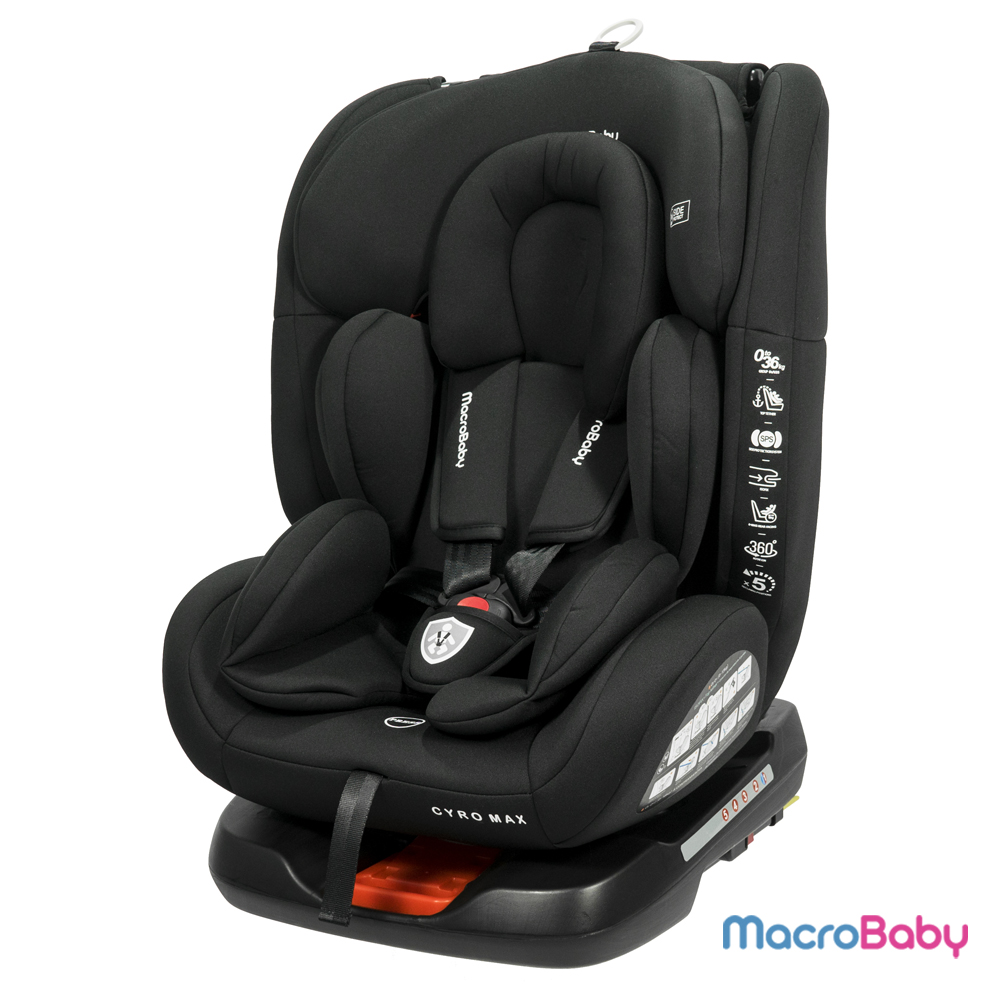 Butaca Isofix gira 360º Macrobaby Cyro Max Negra