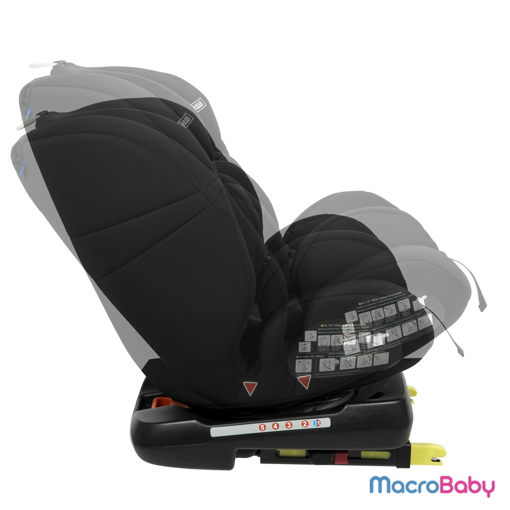 Butaca Isofix gira 360º Macrobaby Cyro Max Negra