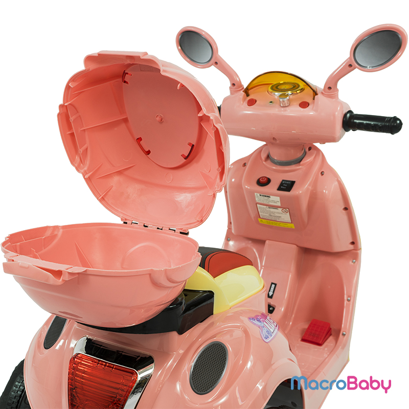 Moto Scooter a Bateria Juguete de Bebe Rosa