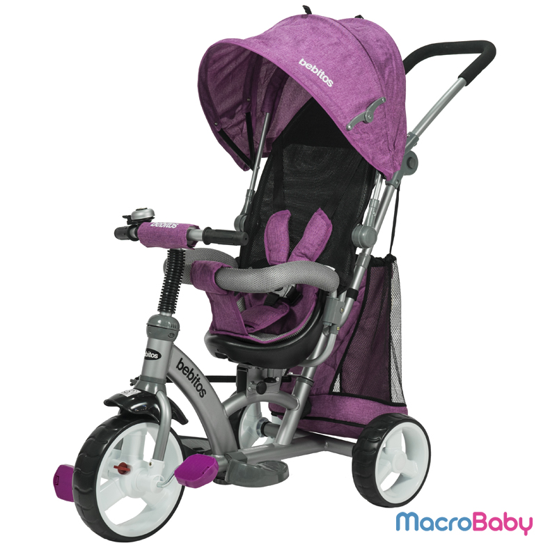 Triciclo para bebe desmontable con asiento giratorio 360º XG-6041 Violeta