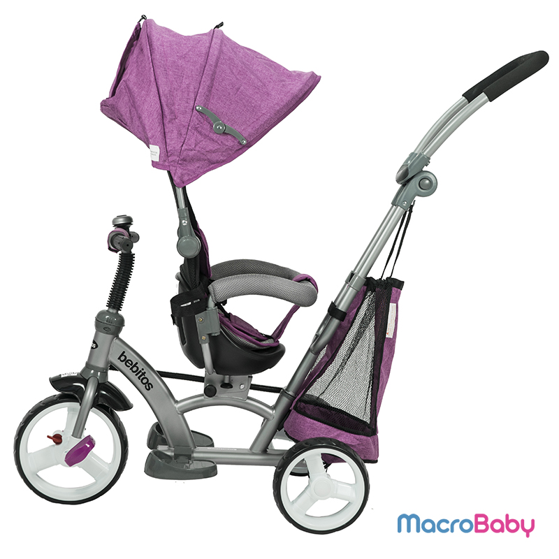 Triciclo con asiento gira 360 y manija direccional XG-6041 Violeta