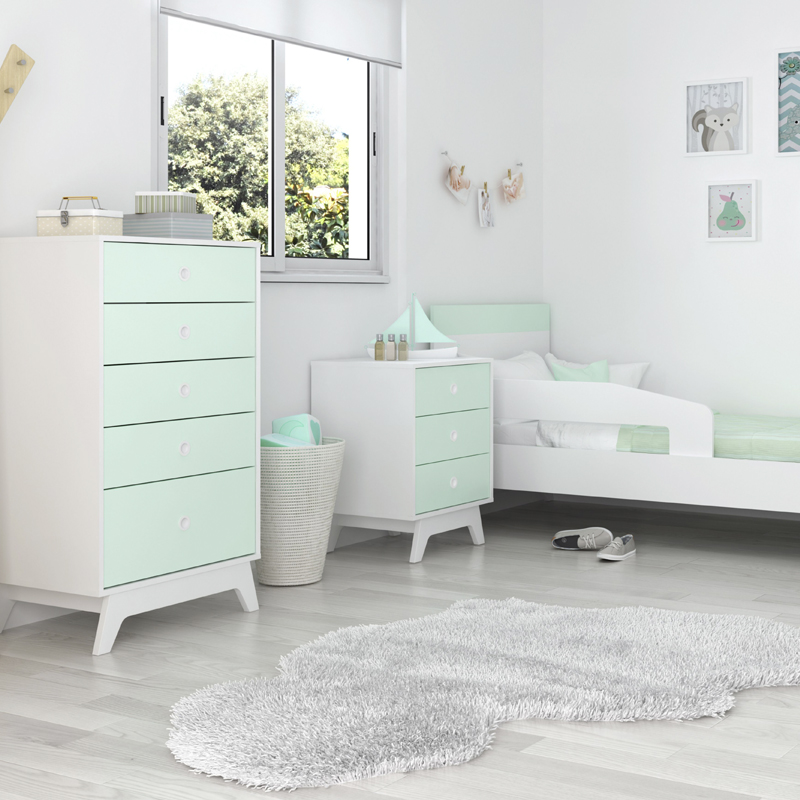 Chifonier infantil serie Fragancia blanco La Valenziana