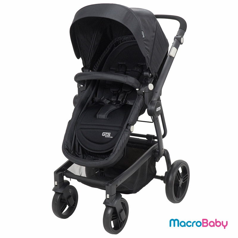 Cochecito GTS QUANTUM 4 en 1 negro, con huevito y base GTS - MacroBaby